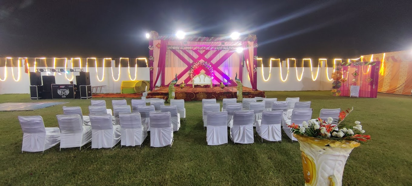 Royal wedding venue exterior at AmarVandana Palace